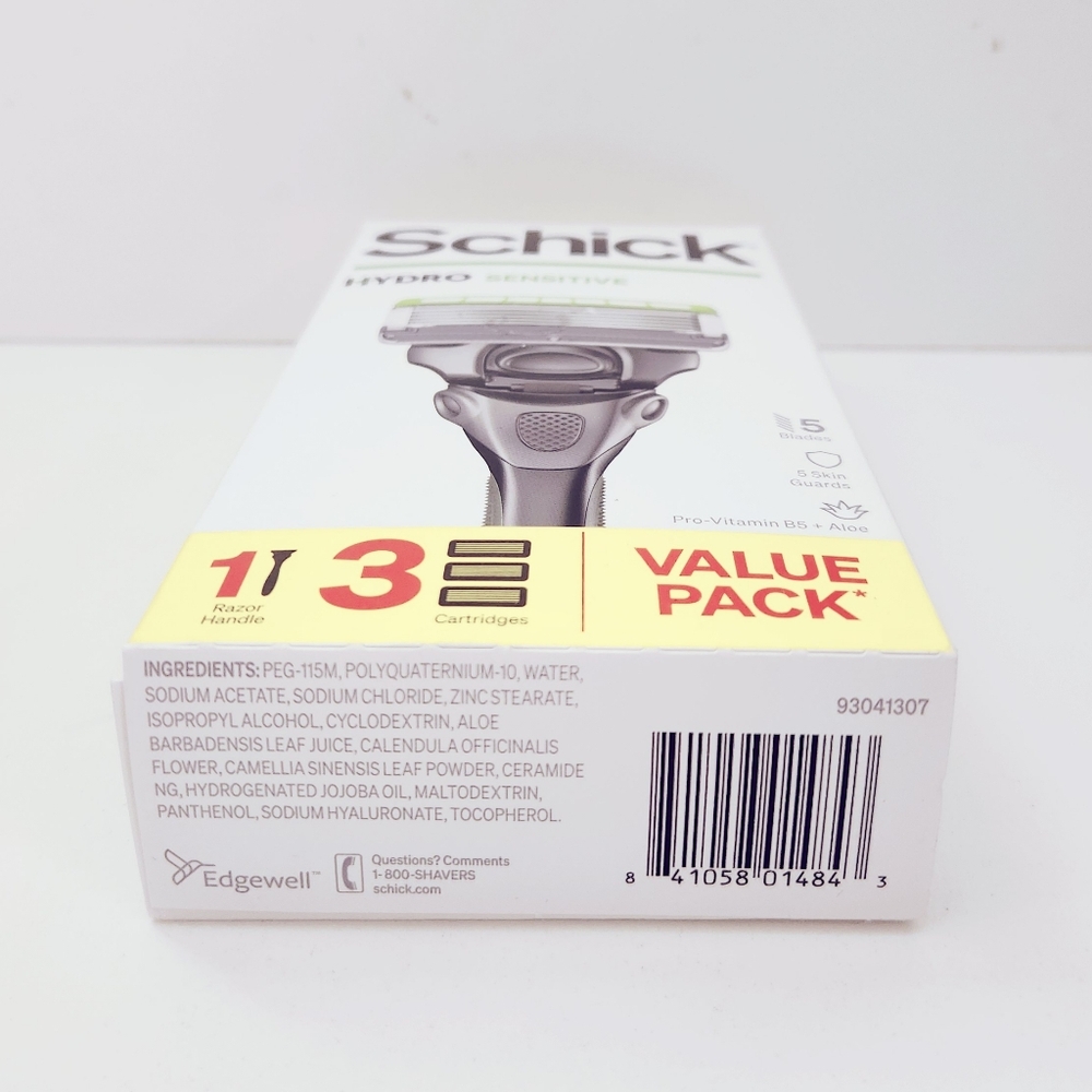 🐢2/$15 Schick Hydro Sensitive 5-Blade Razor + 3 Razor Blade Refills - Picture 5 of 14